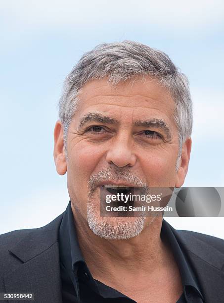 George Clooney attends the "Money Monster" Photocall at the annual 69th Cannes Film Festival at Palais des Festivals on May 12, 2016 in Cannes,...