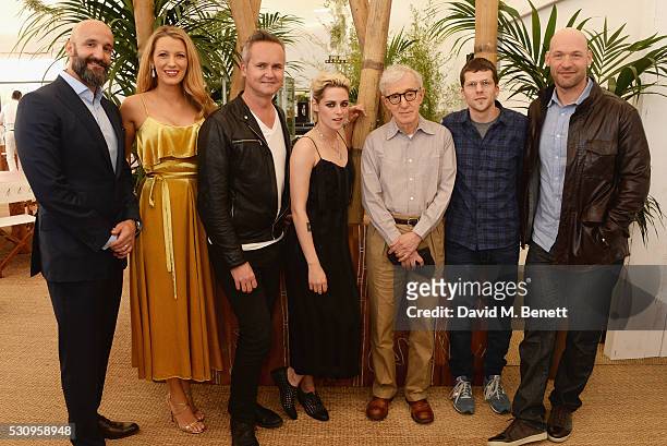 Head of Motion Pictures Jason Ropell, Blake Lively, Roy Price, Kristen Stewart, director Woody Allen, Jesse Eisenberg and Corey Stoll attend the...