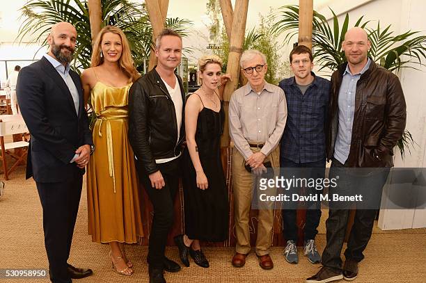 Head of Motion Pictures Jason Ropell, Blake Lively, Roy Price, Kristen Stewart, director Woody Allen, Jesse Eisenberg and Corey Stoll attend the...
