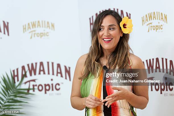 Tamara Falco attends Hawaiian Tropic presentation at Espacio Como on May 12, 2016 in Madrid, Spain.