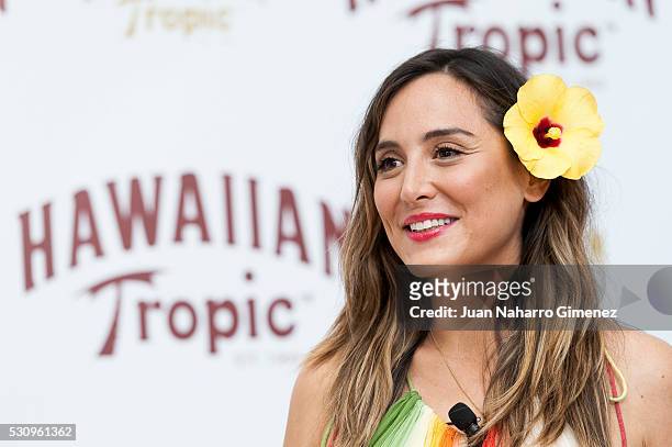 Tamara Falco attends Hawaiian Tropic presentation at Espacio Como on May 12, 2016 in Madrid, Spain.