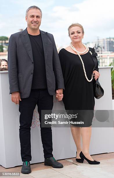 Dana Dogaru, Mimi Branescu attend the "Sieranevada" Photocall at the annual 69th Cannes Film Festival at Palais des Festivals on May 12, 2016 in...