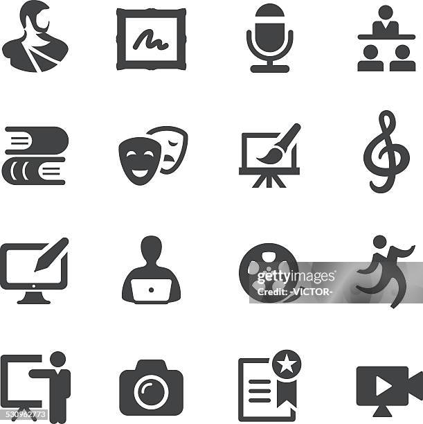 kunst und bildung-icons-acme series - school classe picture stock-grafiken, -clipart, -cartoons und -symbole