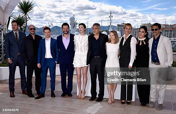 Screenwriter Jamie Linden, producer Daniel Dubiecki, actors Jack O'Connell, Dominic West, Caitriona Balfe, George Clooney, director Jodie Foster,...