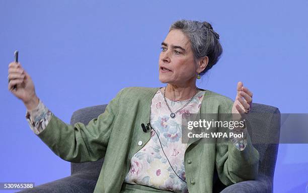 Sarah Chayes from the Carnegie Endownment for International Peace speaks during a panel discussion at the international anti-corruption summit on May...