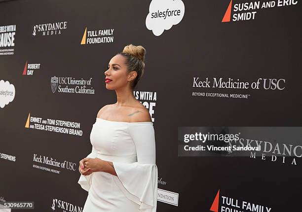 Leona Lewis attends the 3rd Biennial Rebels with a Cause Fundraiser at Barker Hangar on May 11, 2016 in Santa Monica, California.