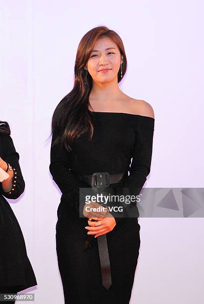 South Korean actress Ha Ji-won attends the opening ceremony Korea Brand & Entertainment Expo on Shenyang, Liaoning Province of China.