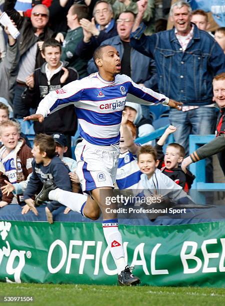 Dexter Blackstock of Queens Park Rangers in action during the Coca-Cola Championship match between Queens Park Rangers and West Bromwich Albion at...