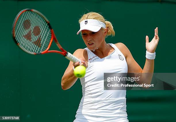 Wimbledon Championships 2008. Michaella Krajicek in action against Marina Erakovic of New Zealand.