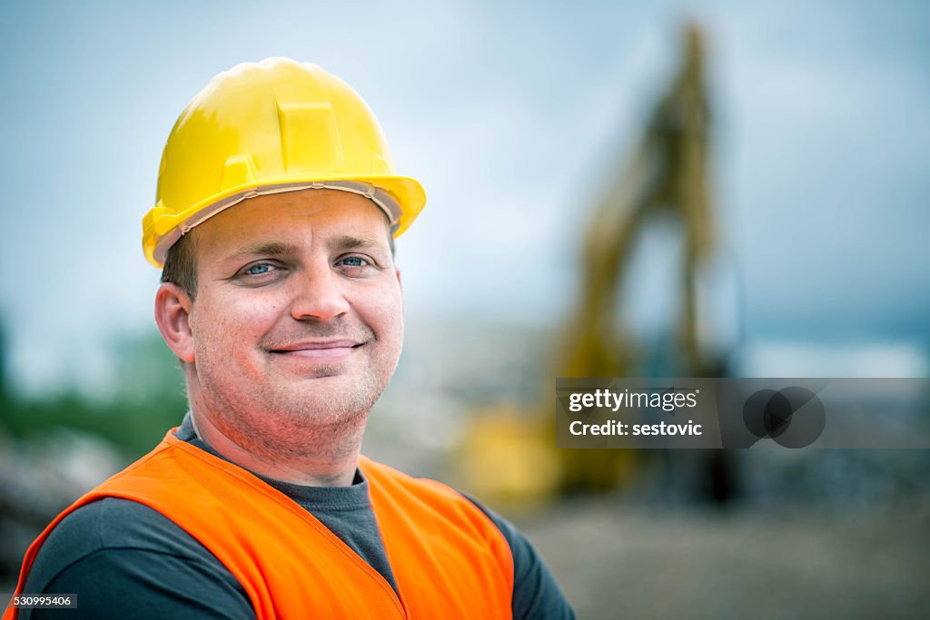 Bauarbeiter-Porträt