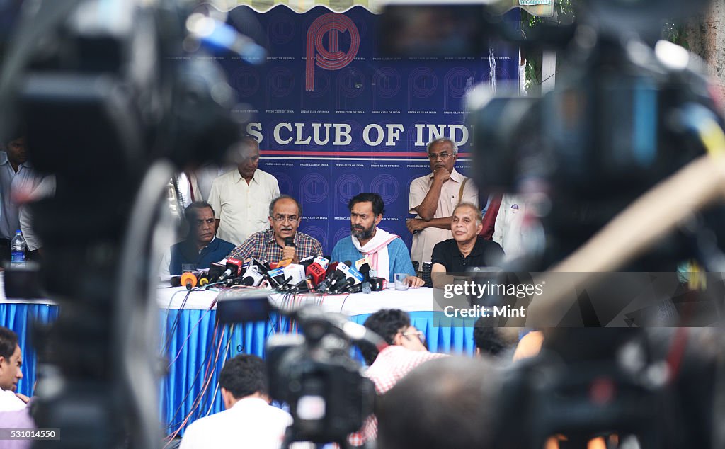Rebel AAP Leaders Address Media At Press Club