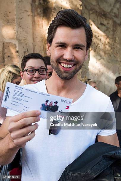 Alexander Keen during the finals of 'Germany's Next Topmodel' at Coliseo Balear on May 12, 2016 in Palma de Mallorca, Spain.