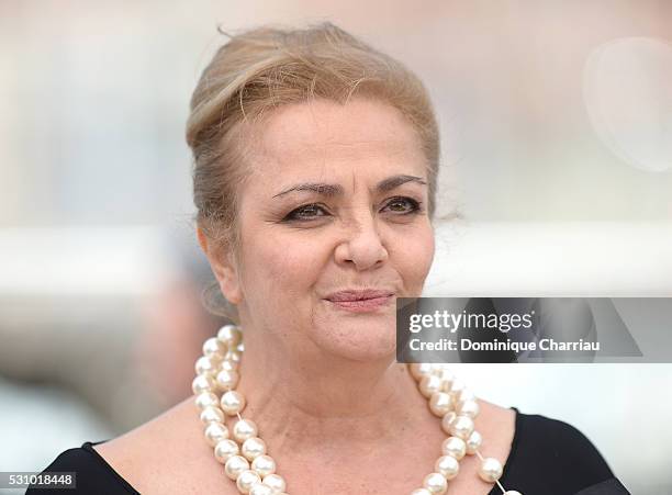 Actress Dana Dogaru attends the "Sieranevada" photocall during the 69th annual Cannes Film Festival at the Palais des Festivals on May 12, 2016 in...