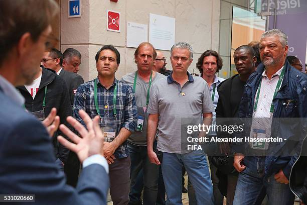 Jose Mourinho and the FIFA Legends visit the Teleton foundation rehabilitation center at CRIT Estado de M��xico ahead of the 66th FIFA Congress on...