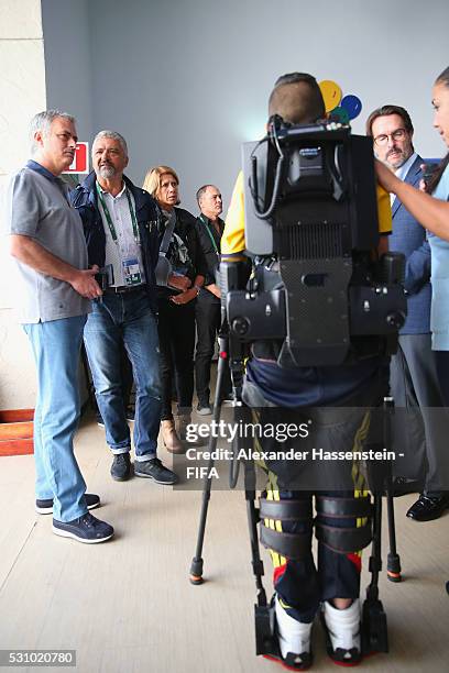 Jose Mourinho and the FIFA Legends visit the Teleton foundation rehabilitation center at CRIT Estado de M��xico ahead of the 66th FIFA Congress on...