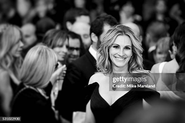 Julia Roberts attends the 'Money Monster' premiere during the 69th annual Cannes Film Festival at the Palais des Festivals on May 12, 2016 in Cannes,...