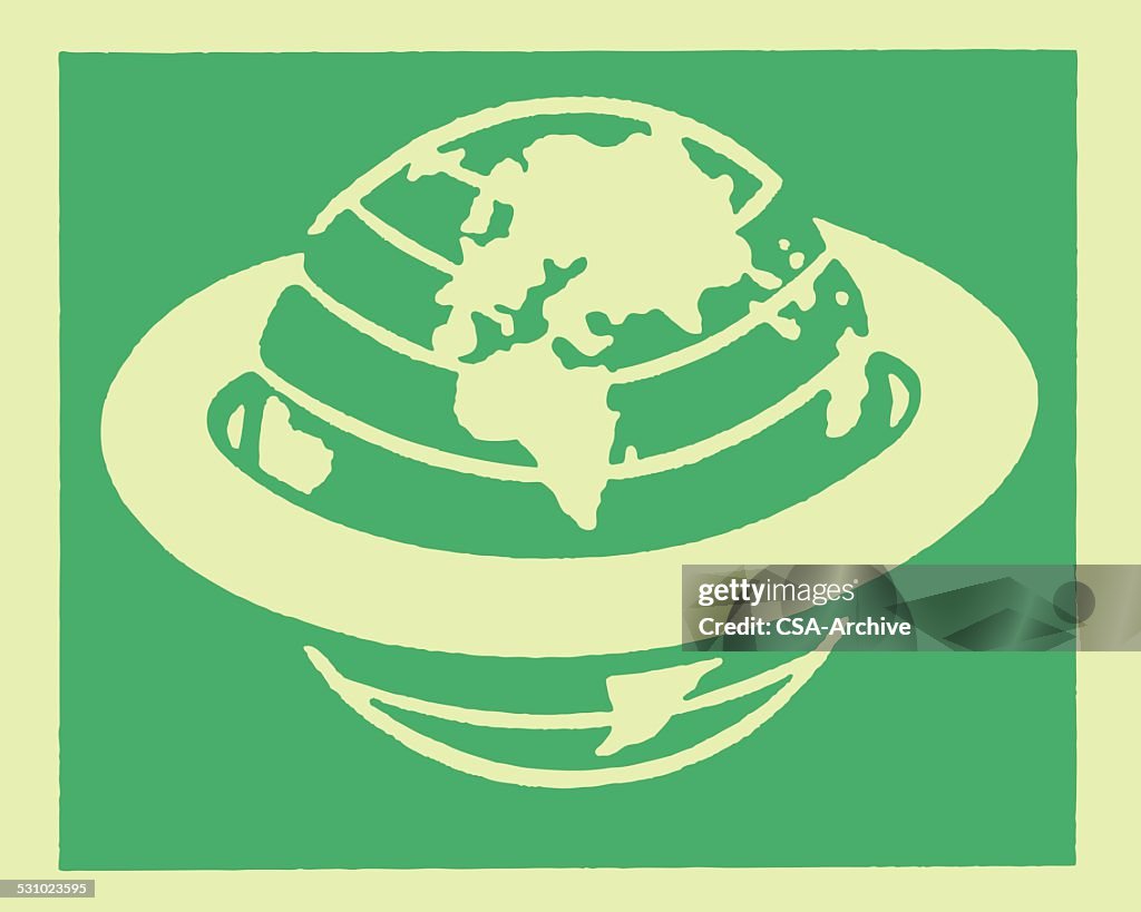 Earth With Rings Visualization Earth With Rings High-Res Vector Graphic - Getty Images