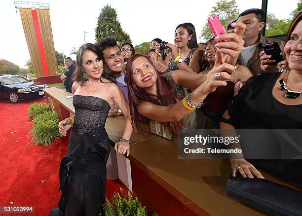Red Carpet -- Pictured: Vanessa Villela arrive at the 2014 Billboard Latin Music Awards, from Miami, Florida at the BankUnited Center, University of...