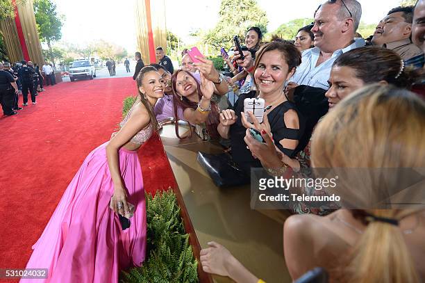 Red Carpet -- Pictured: Leslie Grace arrive at the 2014 Billboard Latin Music Awards, from Miami, Florida at the BankUnited Center, University of...