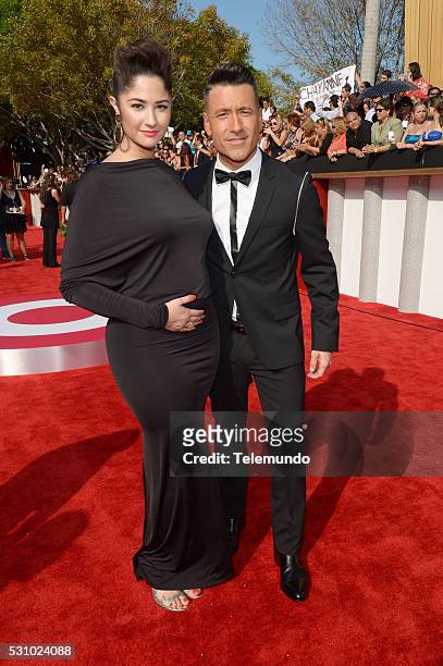 Red Carpet -- Pictured: Karla Birbragher and Jorge Bernal arrive at the 2014 Billboard Latin Music Awards, from Miami, Florida at the BankUnited...