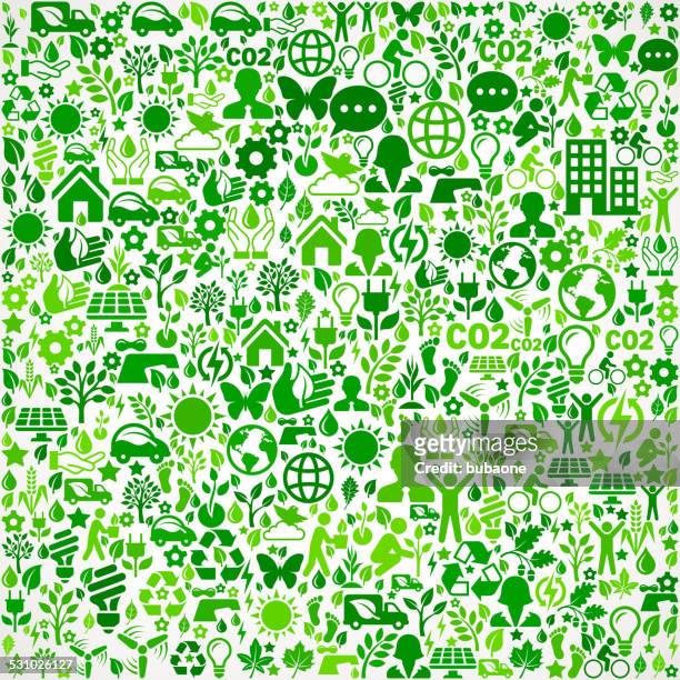 green background environmental conservation and nature interface icon pattern - carbon dioxide stock illustrations