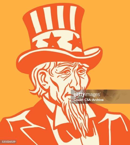 uncle sam - uncle sam hat stock illustrations