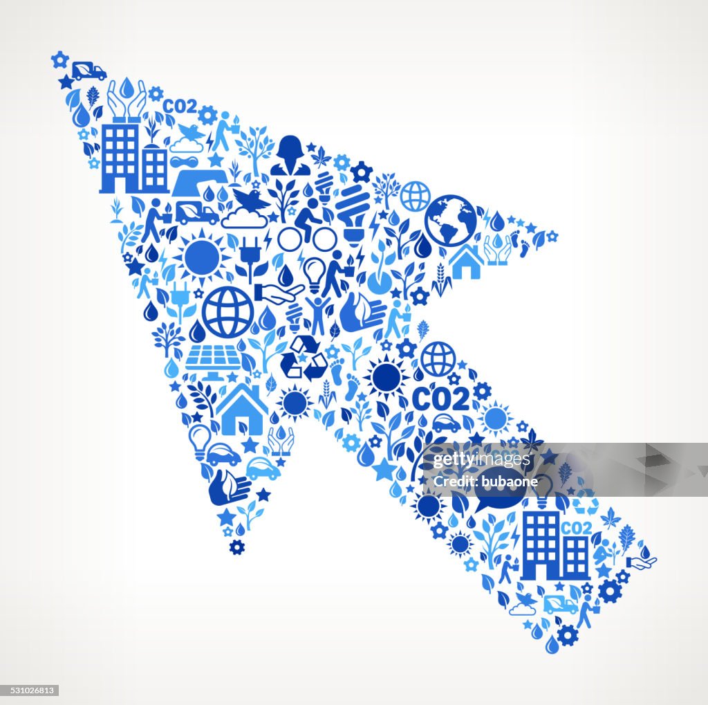 Blue Arrow Environmental Conservation and Nature interface icon Pattern