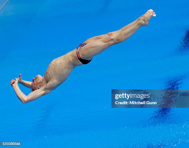 Ilia Zakharov of Russia competes in The Men's 3m Springboard Final on day four of the LEN European Swimming Championships at the Aquatics Centre on...
