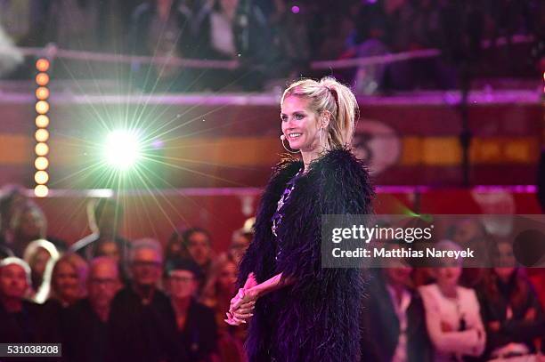 Heidi Klum during the finals of 'Germany's Next Topmodel' at Coliseo Balear on May 12, 2016 in Palma de Mallorca, Spain.