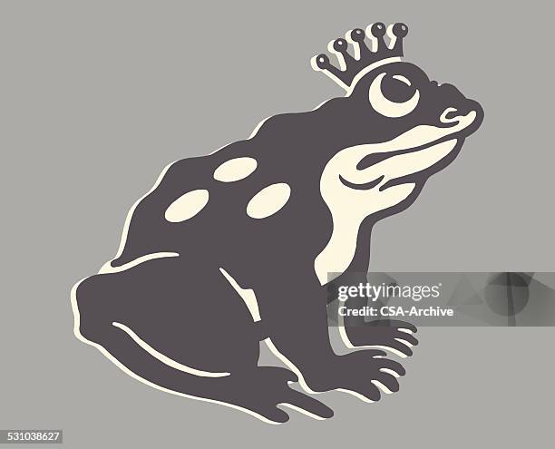 kröte die krone - felsmalerei stock-grafiken, -clipart, -cartoons und -symbole