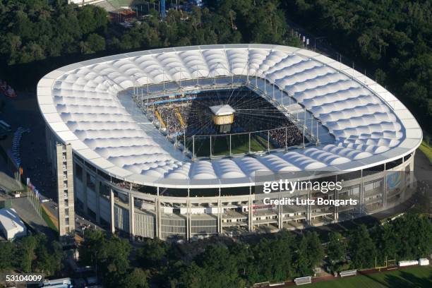 General view of the Commerzbank-Arena during the match between Greece and Japan for the Confederations Cup 2005 on June 19, 2005 in Frankfurt,...