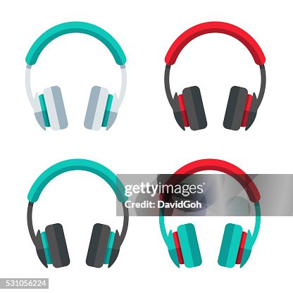 De auriculares diseño plano De auriculares diseño plano