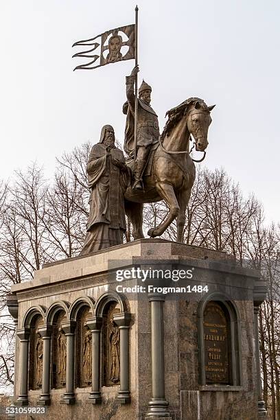statue of vladimir - suzdal stock pictures, royalty-free photos & images