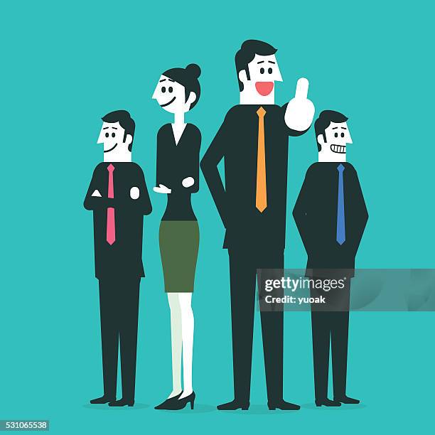 business team - perfect smile stock illustrations