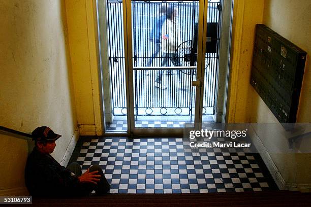 Pedro Dosono waits for the bus headed to a casino May 5, 2005 in San Francisco. He fought the Japanese during WW II as a guerilla soldier. Many...