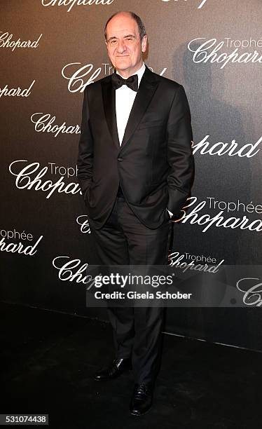 Pierre Lescure arrives at the Chopard Trophy Ceremony at the annual 69th Cannes Film Festival at Hotel Martinez on May 12, 2016 in Cannes, France.