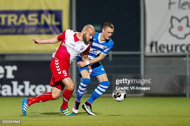 Ruud Boymans of FC Utrecht , Thomas Lam of PEC Zwolle during the Europa League Play-offs match between PEC Zwolle and FC Utrecht at the IJsseldelta...