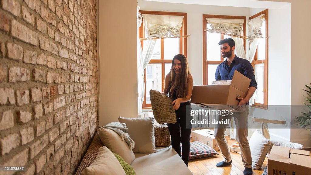 Young Couple Moving House