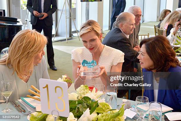 President of The Blue Ribbon, Julie Goldsmith , Her Serene Highness Princess Charlene of Monaco and Former United States Secretary of Labor, Hilda...