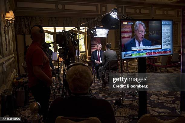 John Chanos, president of Kynikos Associates, speaks during a Bloomberg Television interview during the Skybridge Alternatives conference in Las...