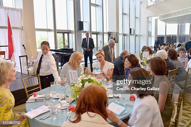 President of The Blue Ribbon Julie Goldsmith, Her Serene Highness Princess Charlene of Monaco and Former United States Secretary of Labor Hilda Solis...