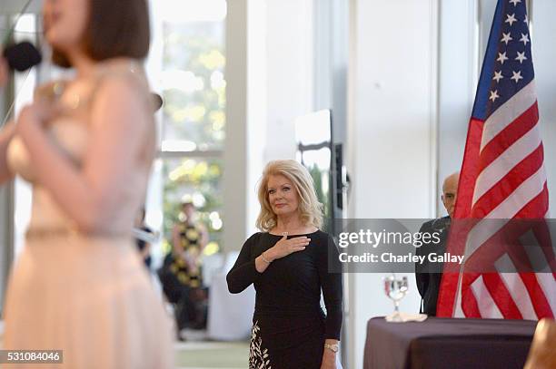 Tv personality Mary Hart attends the Blue Ribbon of the Los Angeles Music Center to honor Princess Charlene of Monaco at Grand Hall at the Dorothy...
