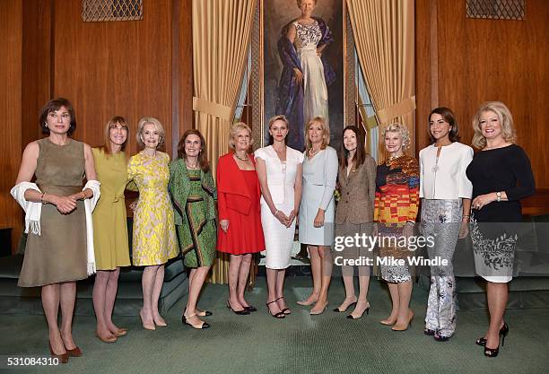 Ambassador Maguy Maccario Doyle , Event Co-chair Constance Towers Gavin , Her Serene Highness Princess Charlene of Monaco , President of The Blue...