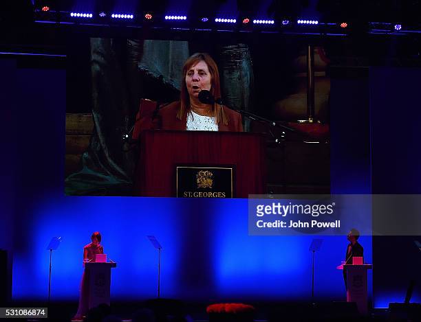 Margaret Aspinall at the Liverpool FC End of Season Awards at The Exhibition Centre on May 12, 2016 in Liverpool, England.