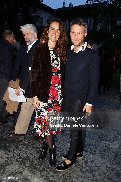 Coco Brandolini and Guilherme Siqueira attend Anish Kapoor preview at Lisson Gallery Milan on May 12, 2016 in Milan, .