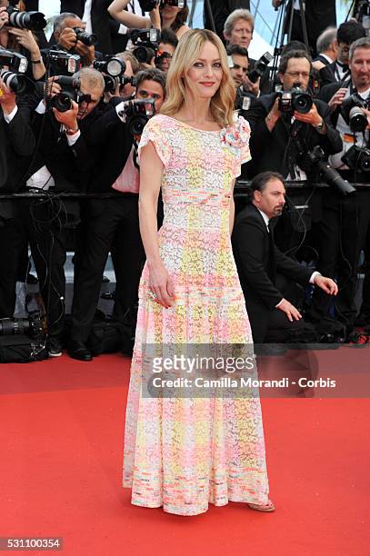 Vanessa Paradis attends 'Cafe' Society' Red Carpet prior to the 69th annual Cannes Film Festival on May 10, 2016 in Cannes, France.