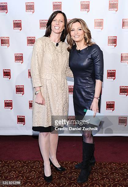 Adena Friedman and Deirdre Bolton attend the 2016 Forbes Women's Summit on May 12, 2016 in New York, New York.