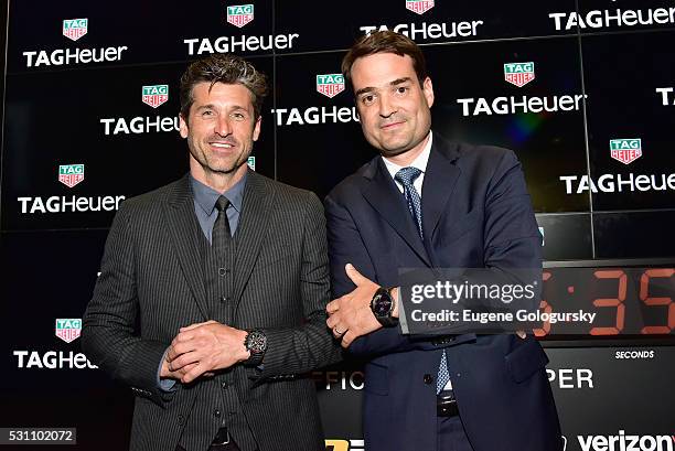 Patrick Dempsey and TAG Heuer USA CEO Kilian Muller attend the TAG Heuer At TimeCrafters NYC 2016 on May 12, 2016 in New York City.