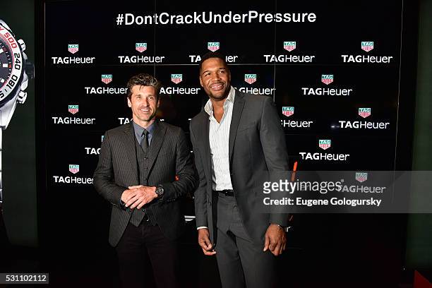Patrick Dempsey and Michael Strahan attend the TAG Heuer At TimeCrafters NYC 2016 on May 12, 2016 in New York City.
