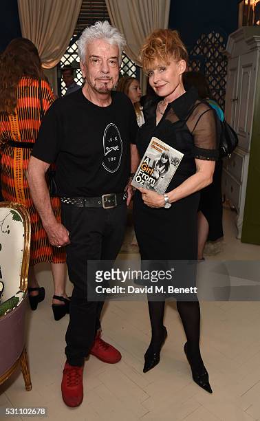 Nicky Haslam and Lyndal Hobbs attend the launch of new book "A Girl From Oz" by Lyndall Hobbs on May 12, 2016 in London, England.